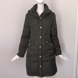 laundry by shelli segal army green goose down coat